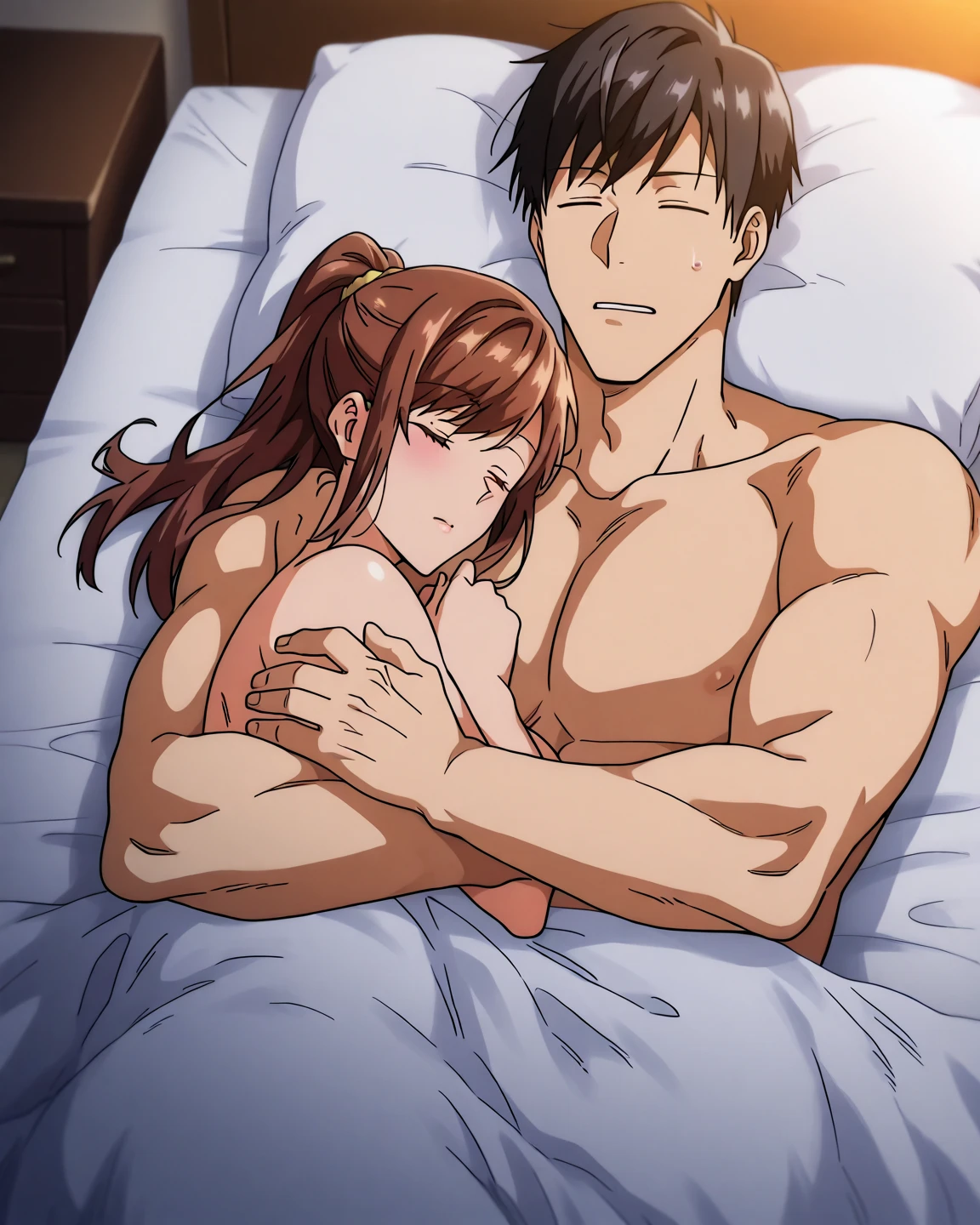 Dad and son incest, doggy style,