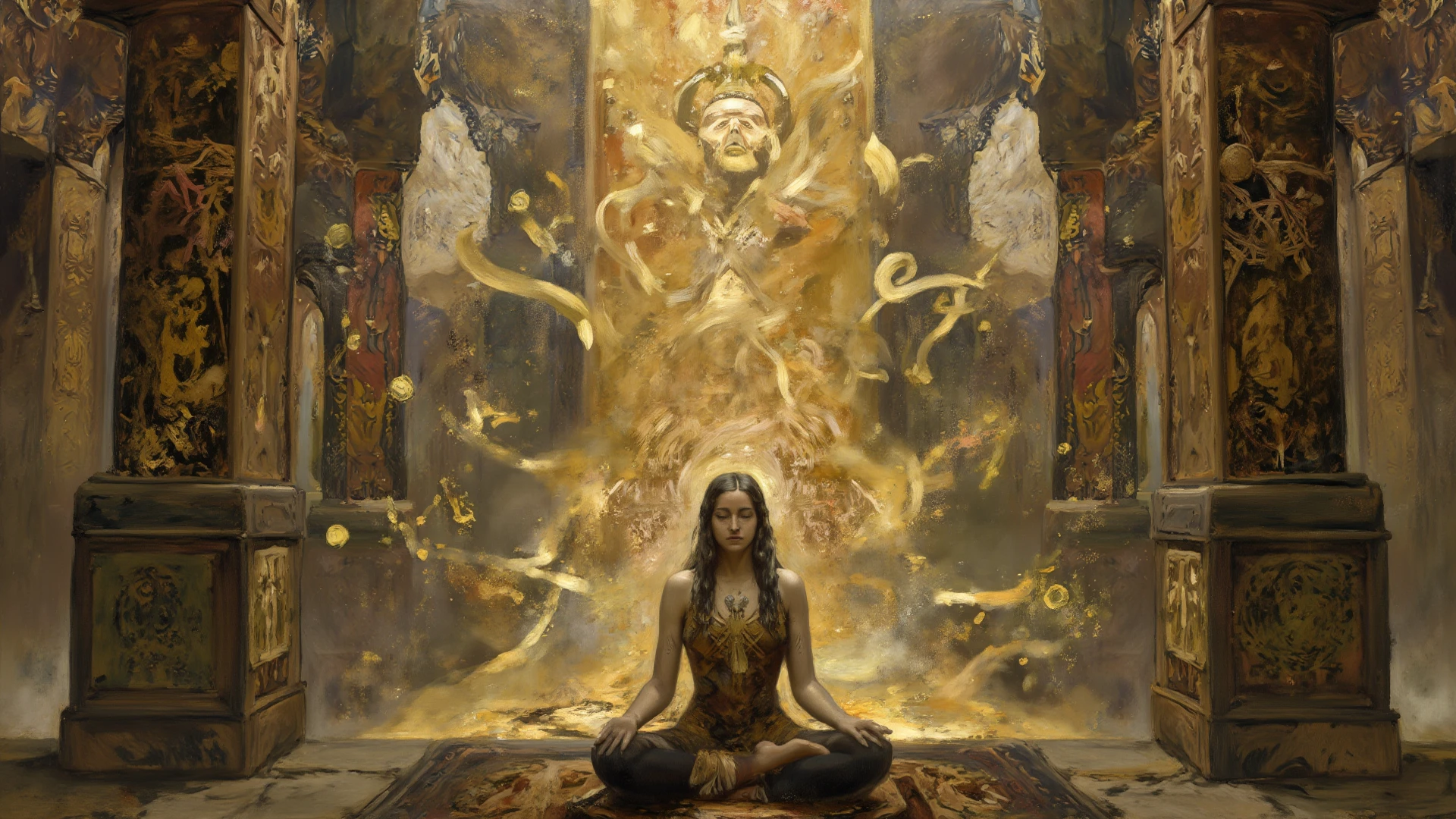 Full body photography of girl in lotus pose，Raw, Lenses, (Clear focus:1.5), (Reality:1.4), Dusk lighting, Volumetric Lighting, Ultra-high resolution, 16K,Dramatic Lighting, White background：1.5）（Zentangle，Mandala，Tangles，Entanglement：0.7）Fox Demon，Fox Mask，Short coat, Foxfire Curse, fox family, Transformation, Depth of Field, Dreamy atmosphere, The most beautiful form of chaos, grace, Dark theme of Fauvist design, Flower of Death, Flowers of ，Glowing Line,Glow Example，Tracking Example，flash， Backlight，translucent，Light Particles