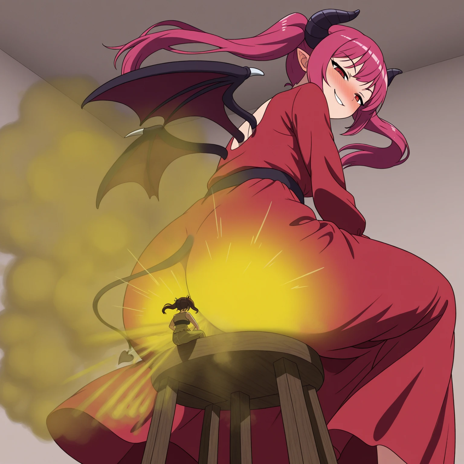 Anime. Owari no Seraph. 1 Girl. Dear . A vampire. Progenitor Clumsy. Silver hair. Wavy hair. Long hair. Red eyes. Beautiful eyes. Perfect eyes. Expressive eyes. Ideal face. Perfect body. Beautiful long ones. legs. Beautiful nose. 18 years. Big breasts. Sitting. Full length Beautiful character design. Shiny skin. Pointy ears. White dress. Vampire uniform dress from
Owari no Seraph. Black stockings. Heeled shoes. She's excited. She is sitting on the toilet. Spread legs. Hand on crotch. Fingers caress the clitoris through panties. Her panties were soaked with love juice. She masturbates. Castle on the Vampire Territory. Full body. NSWF. Official art. Extremely detailed CG Unity 8k wallpaper. Ideal lighting. Ultra high resolution 4K. Super detailed 8K. A high resolution.
