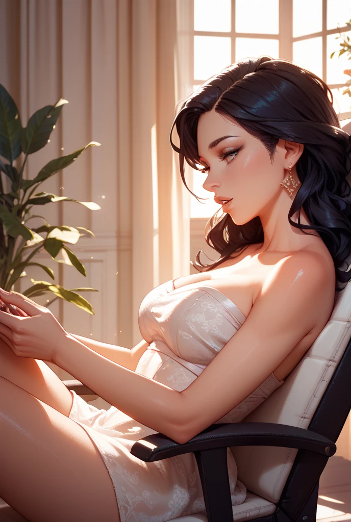 Ultra-realistic movie master pie with ultra-detailed primetime portraits, high quality, 8K, table top, Ultra HD), 1 girl 25 years old、fashion supermodel, ((Random style and color hair)), masterpiece, high quality, high quality, High resolution、black_mascara put in Long eyelashes:1.5, dark (eyesshadows:1.35), (Glossy) red_lips:1.24, [[blue_eyes]], (iridescent eyes), vibrant eyes:1.2, contrast, light shot:1.2, (seductive smile), ((makeup cheeks flushed)) 