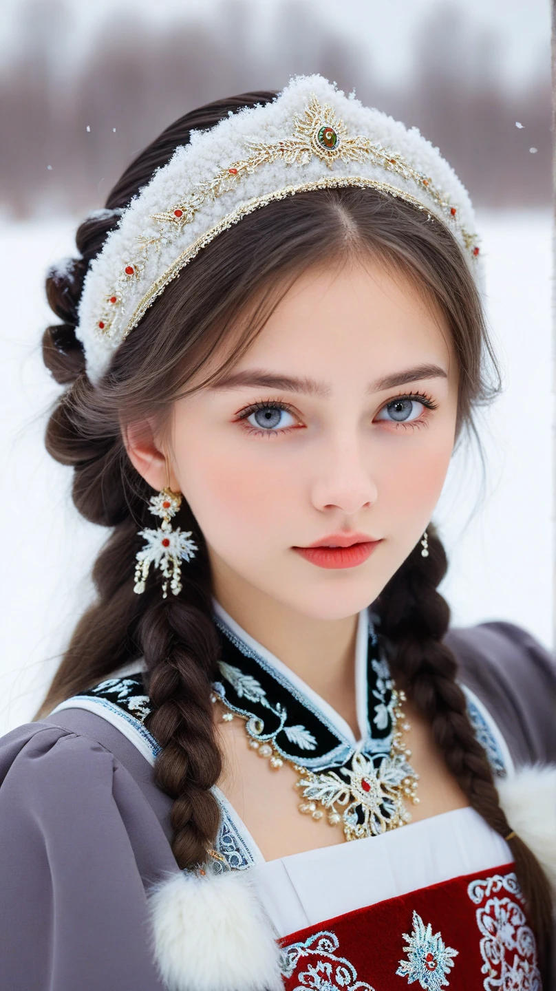 (illustration:1.15), waist portrait of cute girl wearing plastic kokoshnik, perfect composition, <lora:Kokoshnik:1.0>, [cory loftis, strobist, pascal campion :: 0.2], (natural skin texture, hyperrealism, soft light, muted colors), background, (intricate details:0.9), (hdr, hyperdetailed:1.2)