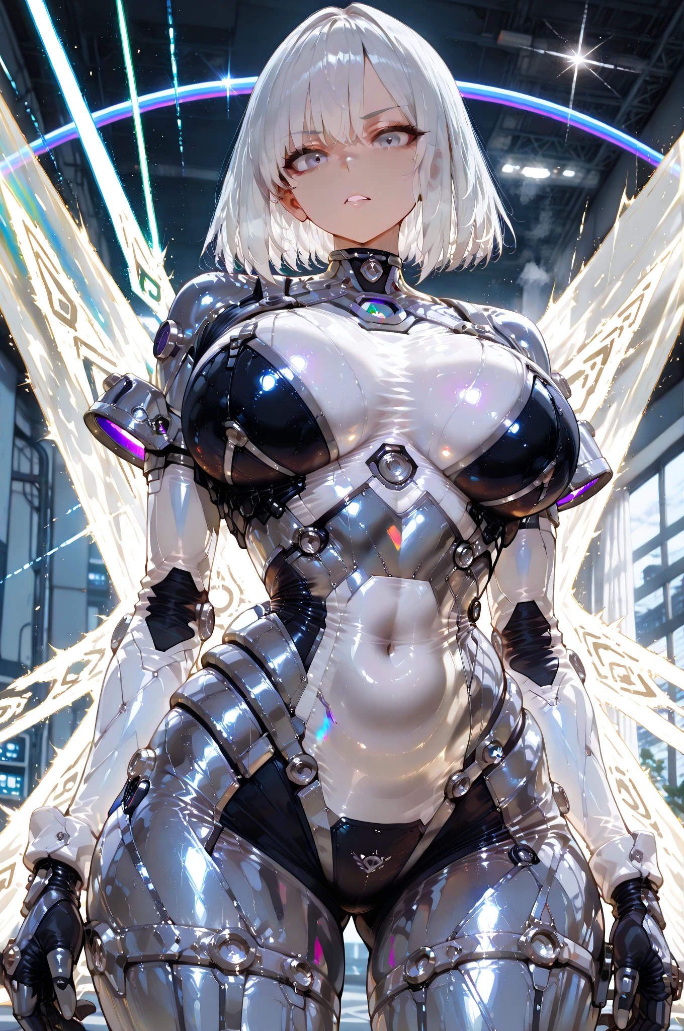 CARTOON ROBOT LADY, BLUE DRAGON QUEEN, BLUE FAIRY WITH HUGE , BATTLE ARMOR, (A PAIR OF BIG WINGS:1.5), TRANSPARANT, STANDING, SEXY BODY, MUSCLE ABS.