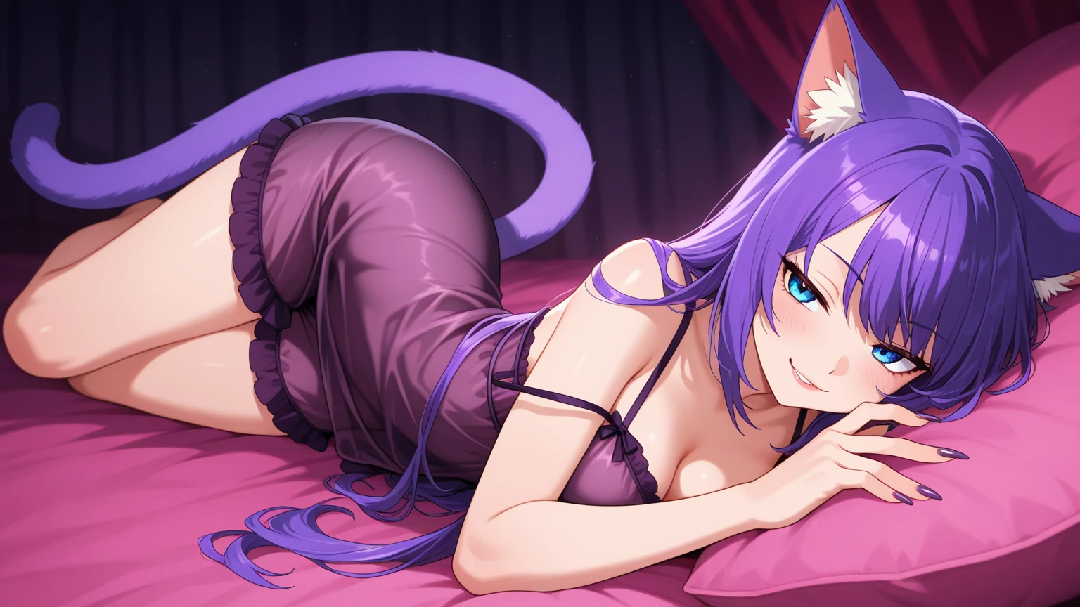 fnafroxanne, furry female, body fur, makeup, wolf ears, wolf tail, crop top, big breasts, purple lipstick, collar, spikes, jewelry, ear piercing, bracelet, yellow eyes, detailed eyes, 3DMM, gray hair, green hair, make sure to look for a roxanne model