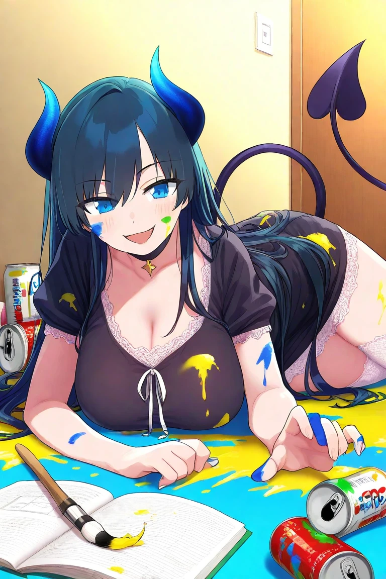 a woman sucking on a man's penis, giving a blowjob, blowjob, oral, hetero, penis, 1boy, 1girl, uncensored, looking at viewer, lips, erection, from above, BREAK, 1girl, cat girl, animal ear fluff, animal ears, bell collar, fangs, sharp teeth, grin, black hair, cat ears, cat tail, cleavage, colored skin, white skin, earrings, hair ornament, jewelry, long hair, large breasts, red eyes, skull hair ornament, smile, solo, tattoo, sitting in front of table, (breast focus:1.2), seen from the front, view slighly from above, leaning forward, large breasts, perfect body, enticing, (in fromt of a table covered with magical potions and herbs:1.2), jars, bottles, herbs, candles, bones, witchcraft, glowing runes, crystal balls, words of power, magic, casting spells, fairy magic, inside a magical glass jar, ((mixing magic potions, brewing potions, pouring glowing liquids)), light particles, sparkles, motes of light, lighting, dappled sunlight, sunbeams, colors of green blue and gold, butterflies in the background, tiny faires in the background, Will-o'-the-wisps in the background, magical animals in the background, fanciful, capricious, flighty, whimsical , captured in a portrait style with a focus on her flawless facial features and the depth of her eyes, NSFW, erotic, perfect body, sexy, 20-years-old, high resolution, best quality, 4k, detailed background, dynamic angle, dynamic pose, full body shot