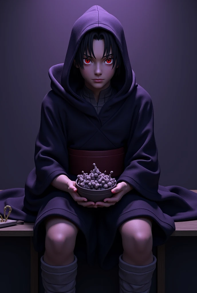 (Anime style, highly detailed), one young boy trapped in a wooden cage with a frightened expression. Evil and creepy old woman stirring a bubbling cauldron with eerie green light illuminating the room. Dark and twisted interior of the candy house with shadows dancing on the walls. Walls made of gingerbread and candy with sweets and treats all around, creating a sense of impending danger.