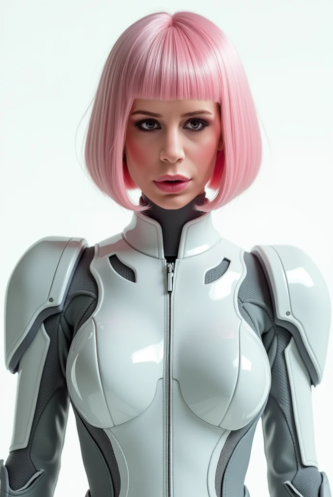 (Analog photo:1.2), (moive:1.1), (film:1.1), (screencap:1.1), (1980 style:1.2), 1980, (retro:1.1), science fiction, sci-fi anime, traditional media, (Young:1.1) woman, slim, small breasts, tall, toned, girly, white, pastel pink, frills, (very long wavy hair:1.1), oversized battlesuit, protective plates, (futuristic plastic see-through jacket:1.1), large shoulder pads, holographic trim, multiple straps, holster, futuristic room with padded sofa, <lora:RetroFusion v1.0.0:0.8>