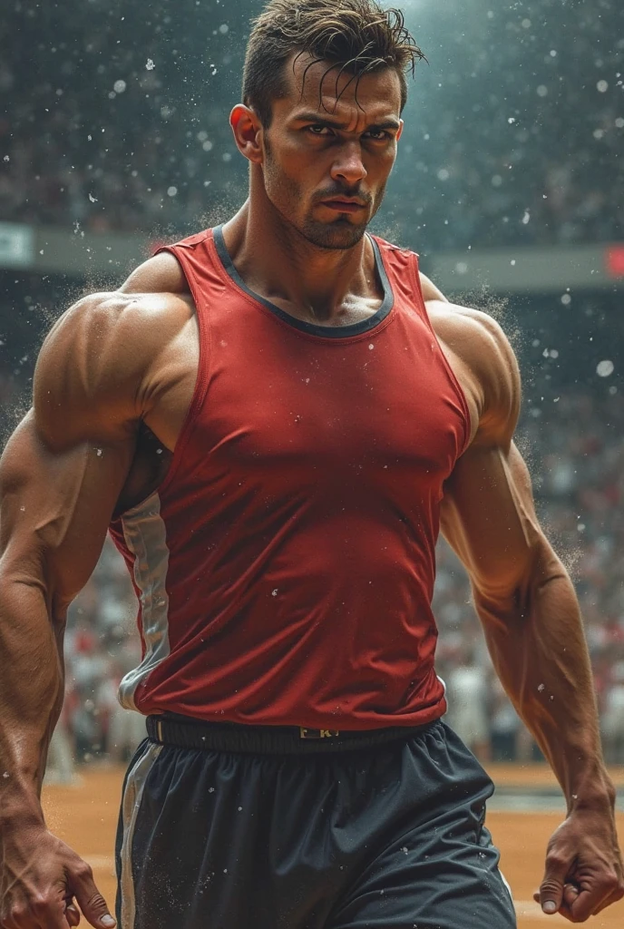 hunk man running in transparent shirt, outside, bulgej8, sweaty vintage soccer uniforme (((micro shorts))), retrosoccer, masterpiece, big bulge, thick thighs,   <lora:bulgeJ8_concept_V1:1> <lora:RetroSoccerbyDocCoach:0.75>  <lora:See_Through_Clothing-v1.0:0.6>