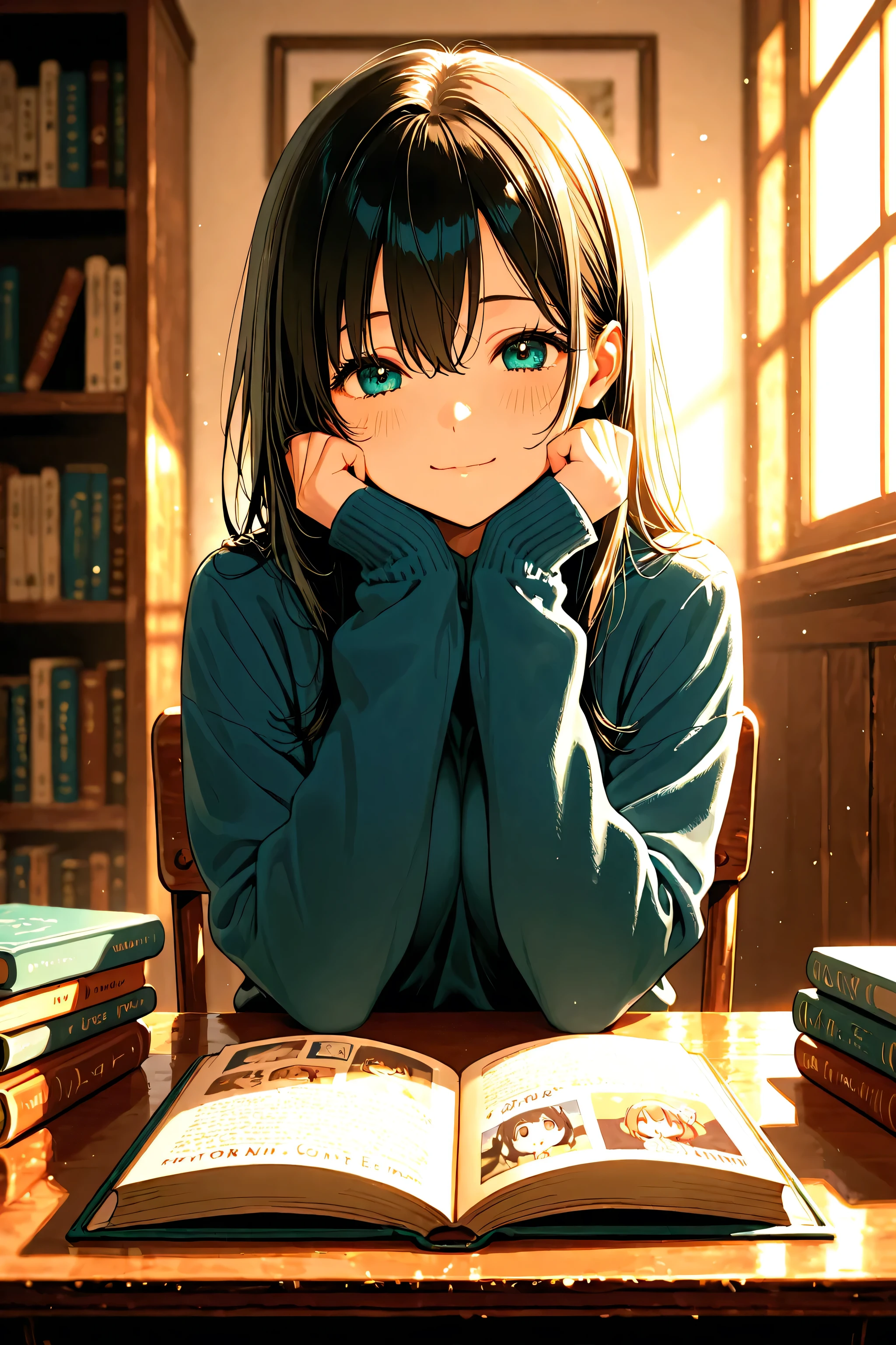 Book cover of Anime girl with a cat written on it (coloring book) 