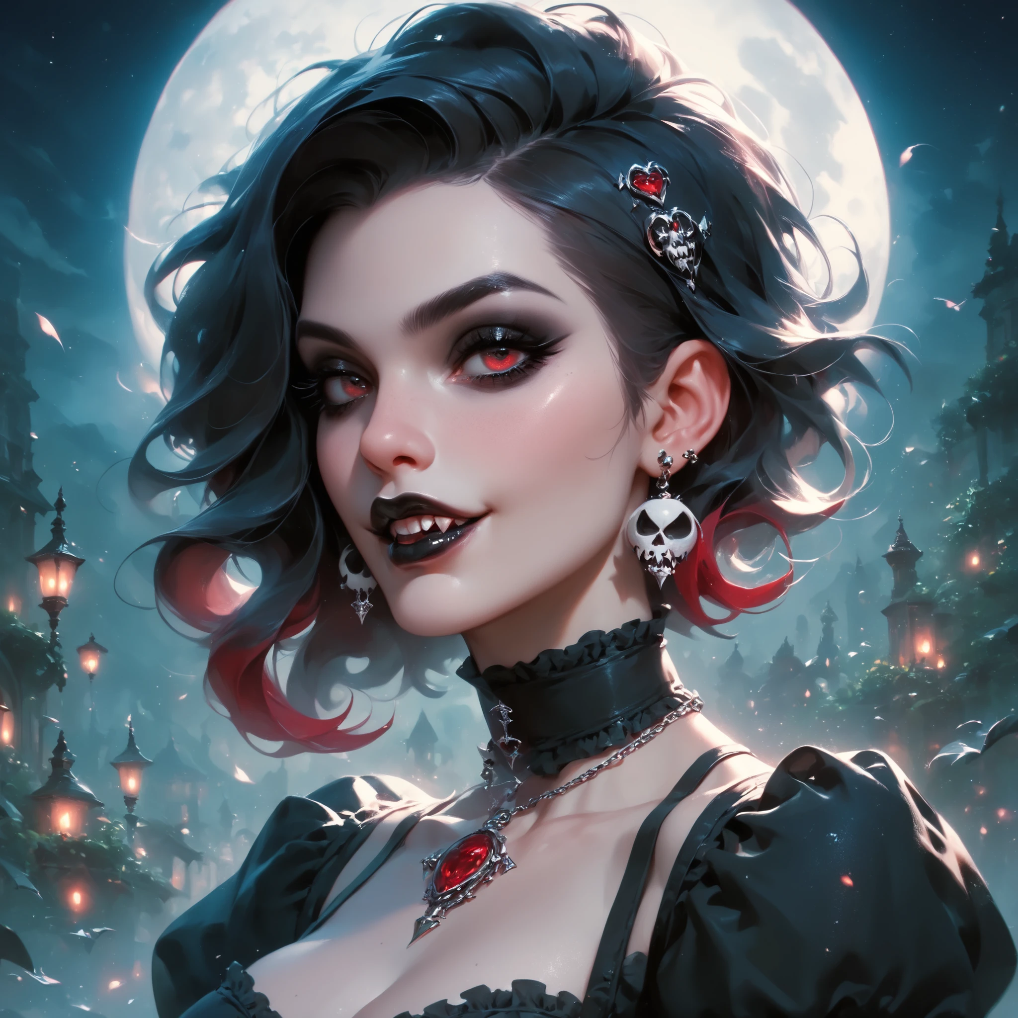Masterpiece, Best Quality, 8K Wallpaper, HDR, Octane Rendering. spherical ghost monster, clown, Jester, Harlequin, joker, vibrant outfit, flying through the air, holding, pawning, hammer, sledgehammer, playing cards, nail bat, giant colorful wooden weapon, ancient ruined dungeon environment of a royal castle, gloomy atmosphere, macabre elements, surprising contrast, intriguing scene, joy and mystery shrouded in darkness. Vivid details, vibrant colors, dark mystery. Monster of (Messy hair, black and blue hair), (hair color: 1.4), (beautiful and detailed face with perfect symmetry), (sinister expression, piercing eyes), (Beautiful and detailed red eyes: 1.3), (lips blood red, macabre smile, teeth: 1.2), (body with perfect anatomy, perfect natural texture, high details, glowing skin) Cinematic lighting, vivid colors, high quality detailed illustration, depth of field, exceptional visual immersion.