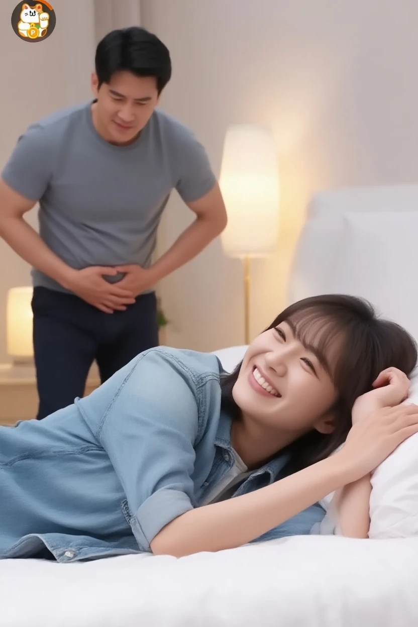 a woman, mopping the floor, skirt lifted, skirt open, vagina and anus visible, being hugged by a man, from behind, his penis and vagina being entered, woman screaming