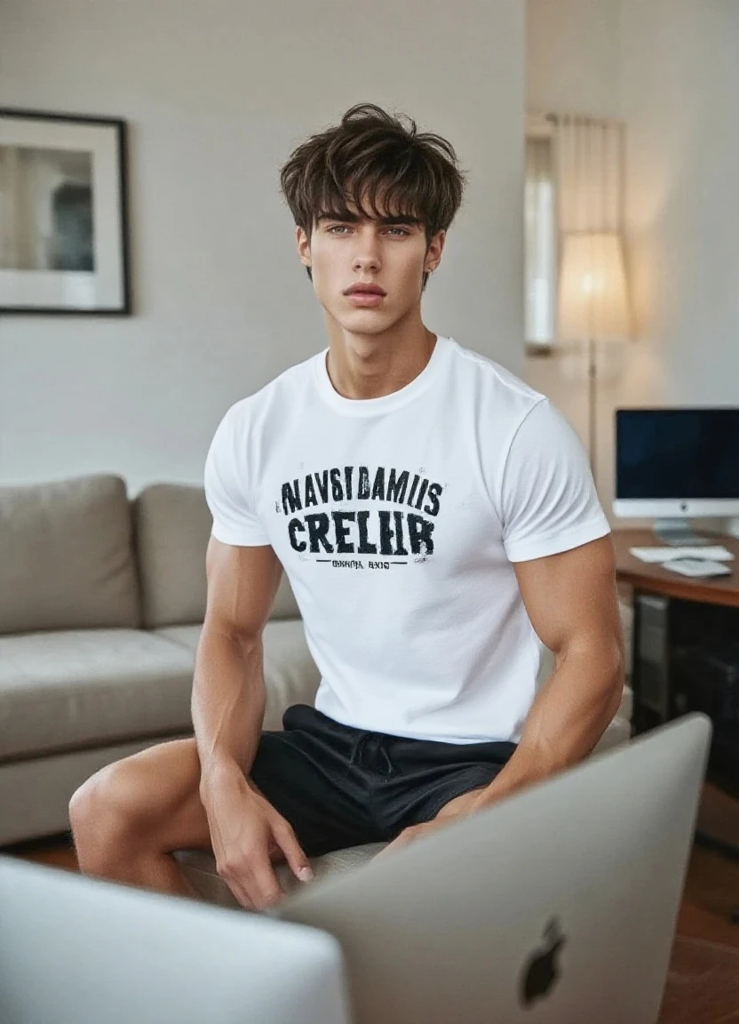 (8K, RAW photo, Highest quality),Realistic,2 handsome men，frontage，Intricate details，Extremely detailed eyes and eyelashes，Muscular male,Manly,Night sky,Soft lighting,Cinematic lighting,Portrait,Close-up,Lovingly，Exposing the pectoral muscles,Photo of black and blue eyes white gay male model, Blue eyes, Stand in front of a gray background, Sports panties, 22 years old, Lean, beefy, Short hair, Digital SLR, hyper qualit, Fujifilm XT3, Crystal clear, 8K UHD, High detail, Ultra photo realsisim, haar, Pubic hair, ((Realistic skin), ((pores)), ((highdetailskin)), volumettic light, groin, far,sexy underwear