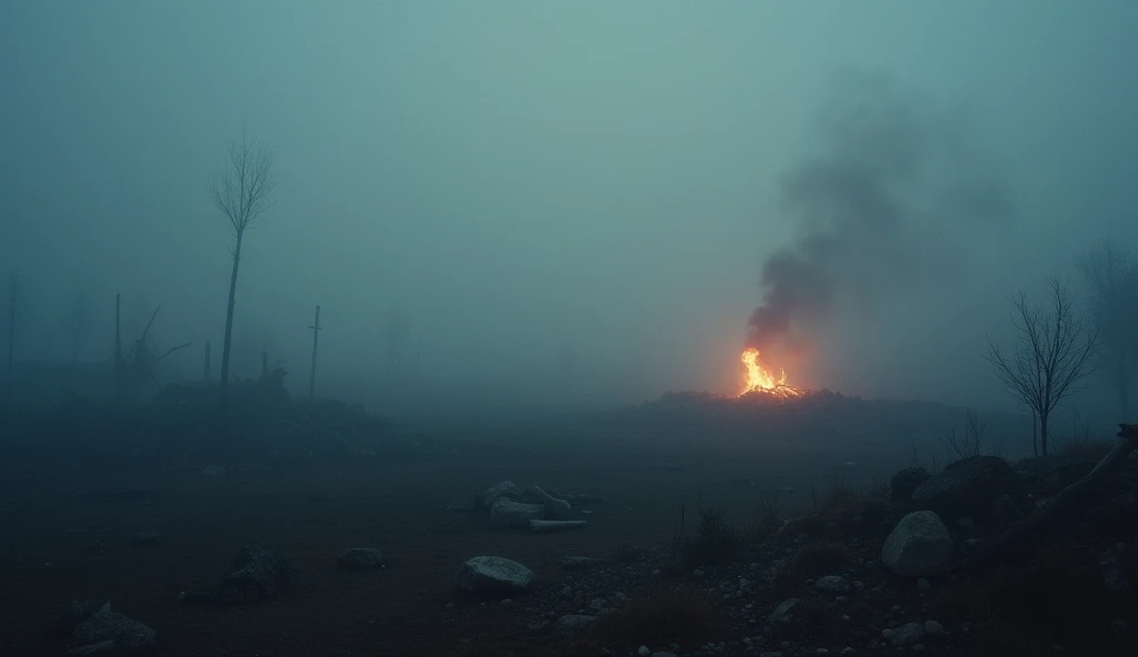 pele do caos, atmosfera escura, dust explosion, a person in despair fleeing flames already enveloping his body.