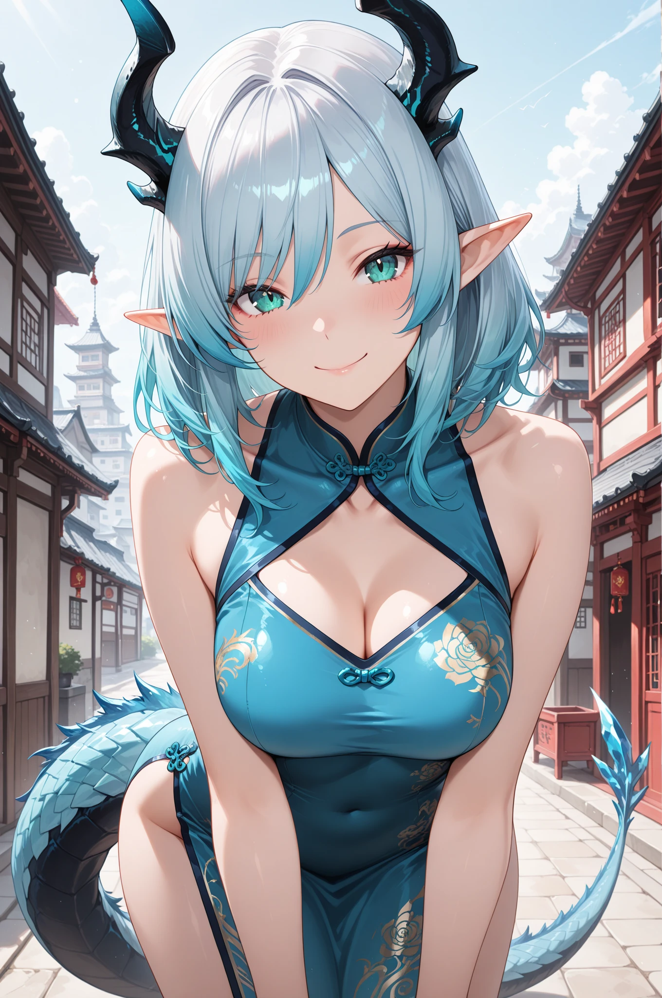 scales covered her breasts,tentaculata