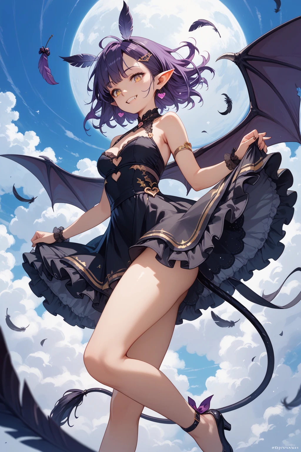(((NSFW))), a stunning magica fantasy full-body portrait of a busty woman in dark purple racy lace underwear, wearing a garter belt, age 15, plummeting feminine features Neckline, Small Ears, Brown Hair, Short Wavy Hair, Smiling Happy, Dynamic Pose, Ticker, Fantasy, Extreme Detail, 4Kde, Ultra HD, Trending on ArtStation, Polished, Radiant, Vivid Flooded, background lighting, (8Kdende UltraHD), Unreal Engine 5 potions, intricately detailed, 3D vray details