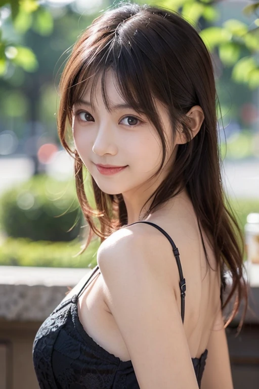 whole body、(Highest quality、8k、High resolution、Masterpiece)、Super detailed、Fine details、High resolution、(Real、フォトReal)、1 girl、Cute Japanese Girl、(perfect body: 1.4)、Super Detail、Beautiful Face、Glowing Skin、((sleeping posture))、((lying on back))、Camera angle from above、Beautiful detailed eyes、Beautiful detailed lips、Brown lingerie、Wearing lingerie、smile、happiness、Long Hair、Large, swollen breasts、Perfect figure、Harajuku Style、2 girl、Beauty、Inside the house、Natural light、The soft afternoon light