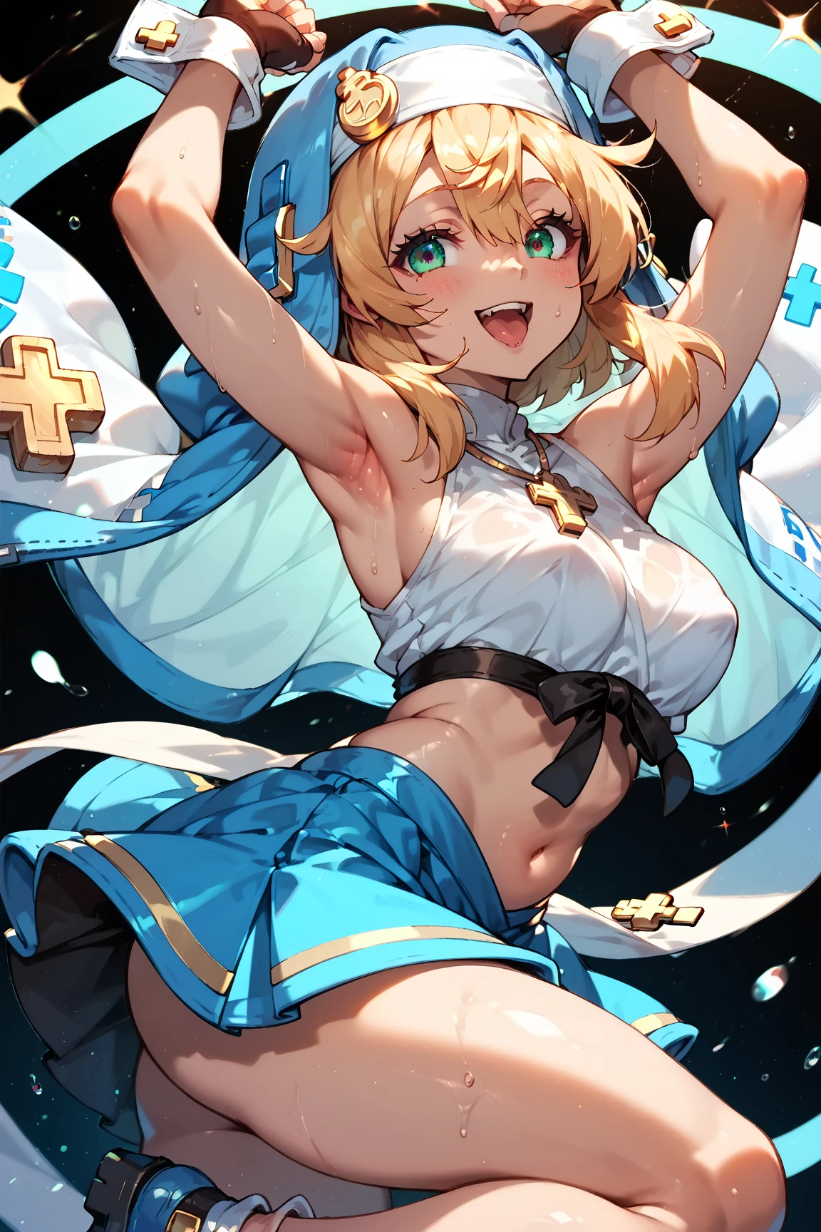 Female naked queen Angel sword