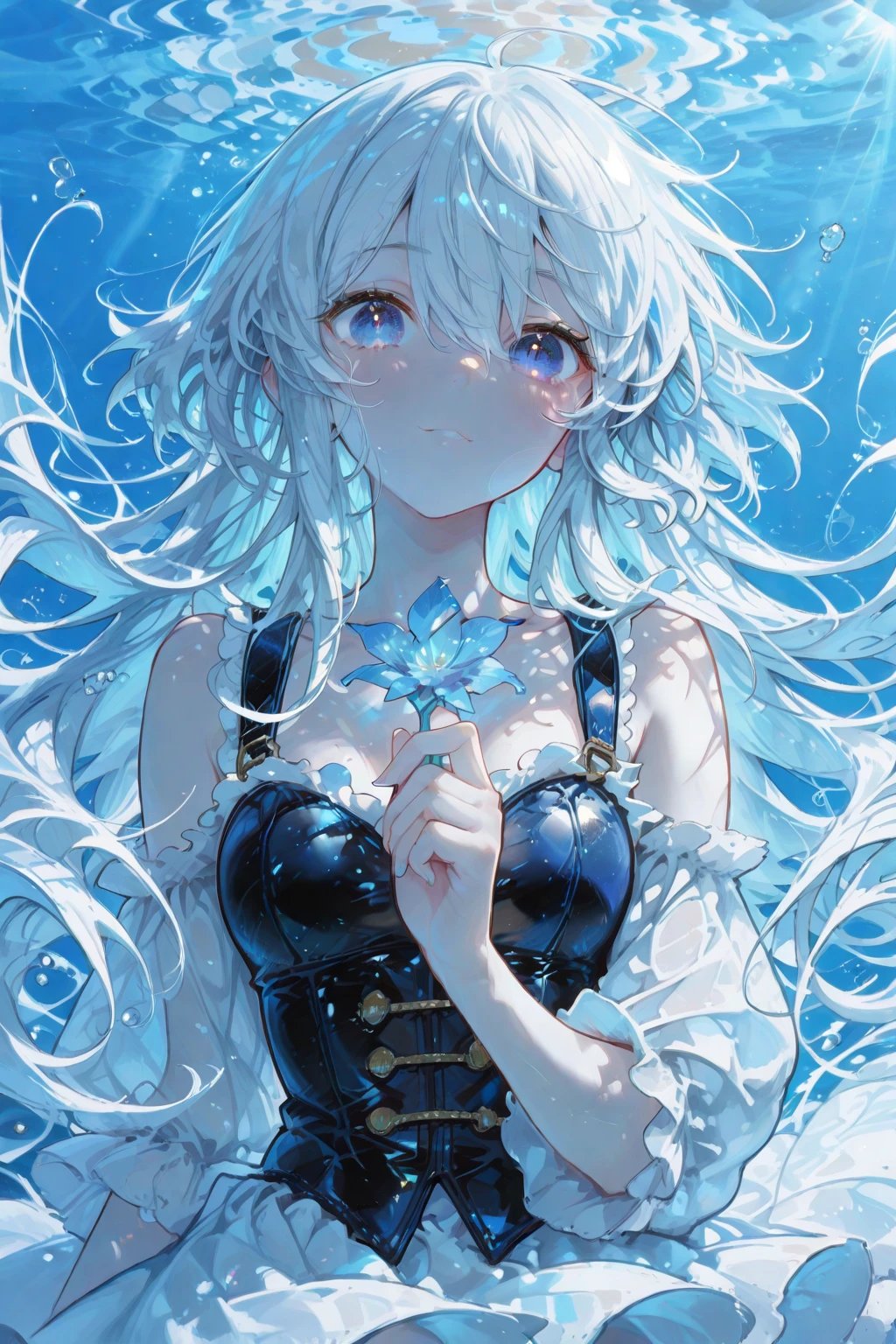 (perfect detail hands,perfect detail fingers:1.3),
natural lighting, soft lighting, sunlight, HDR (High Dynamic Range), Maximum Clarity And Sharpness, Multi-Layered Textures,<lora:fireflies_v1:0.9>(neon white fireflies:1.3),night sky , <lora:dahlia-nvwls-v1:0.8> xc2dahlia, blue skin, snowflake print, rabbit tail, claws <lora:GoodHands-vanilla:0.3>