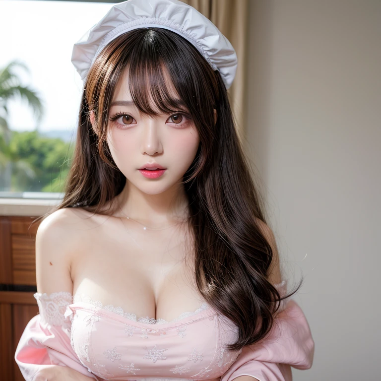 crossdressing,tsurime,orange eyes,fox_ears,Fox tail,red_hair,Low-tied long hair,hanfu,1boy, huge breast 