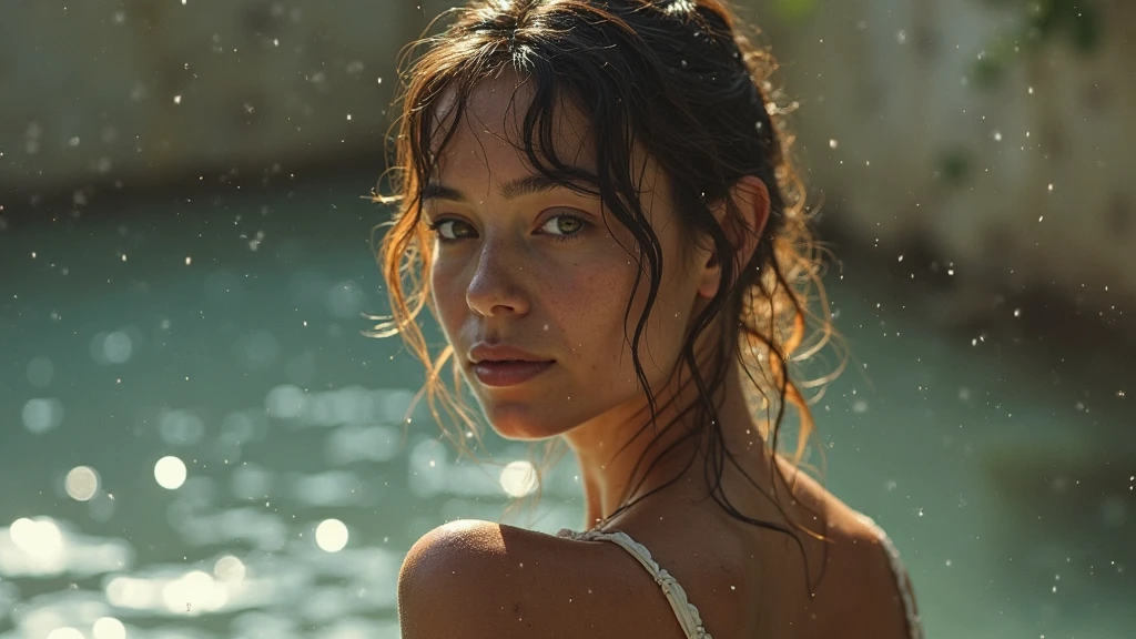 cinematic film still of Cinematic, Grainy:1, Detailed, Sharp Image, of
Best Cinematic Picture of a woman with a wet face and hair is under water with perfect warm golden hour sunlight on looking at camera Kodak Motion Picture Film Style, shallow depth of field, vignette, highly detailed, high budget, bokeh, cinemascope, moody, epic, gorgeous, film grain, grainy