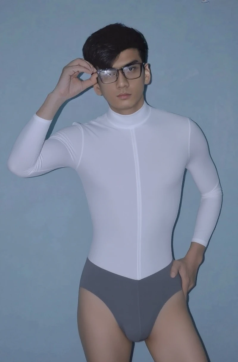 (masutepiece,High resolution,ultra - detailed:1.0),( extreme tight high waisted white bodysuit),(photorealistic) ,  (unrealistic wide hips , unrealistic wide pelvis , unrealistic phat hips) , ((only boy , only male)),ultra photorealism  , (wide hips. , wide pelvis ) , small face
