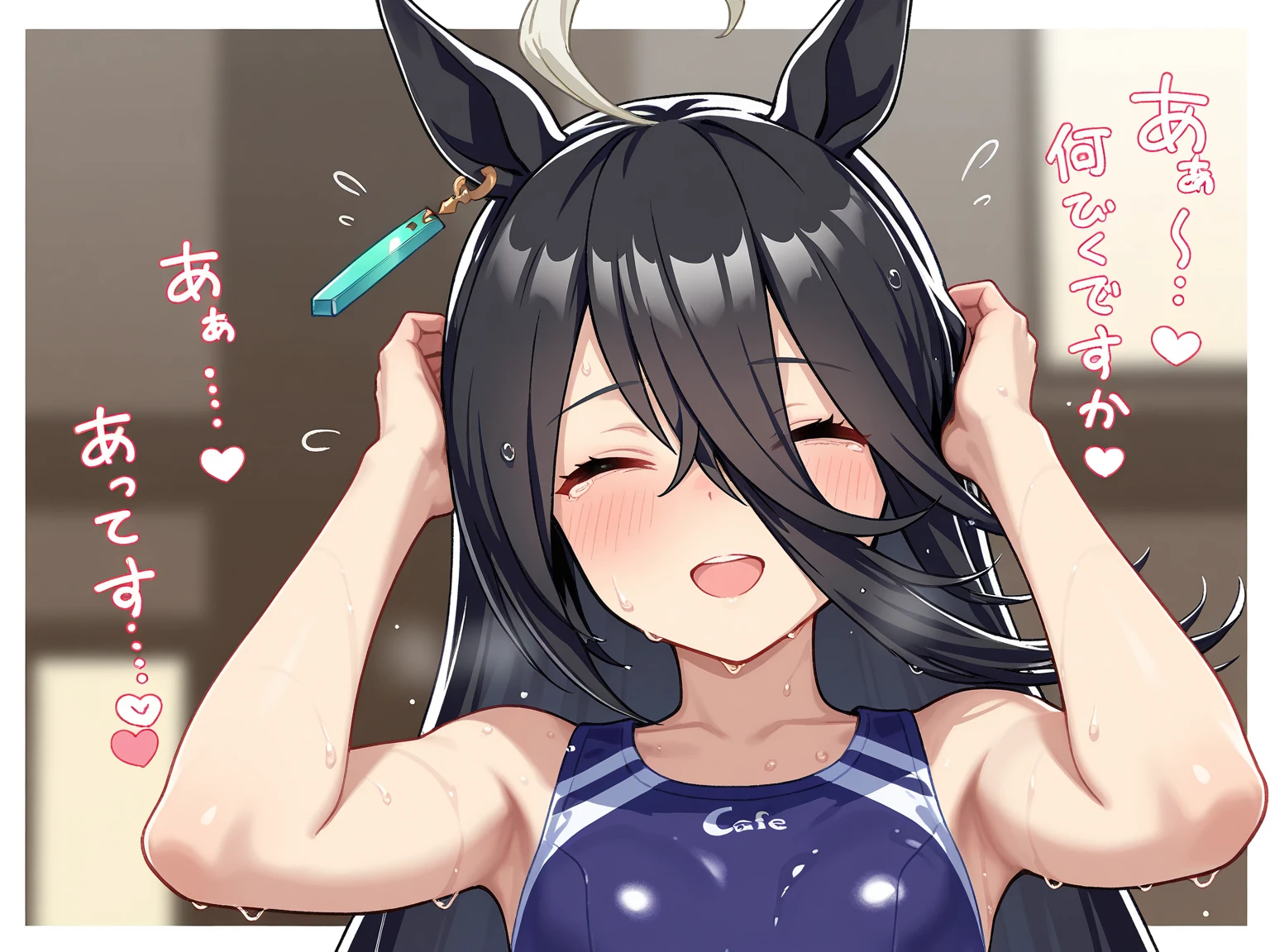 nsfw, nude, girl, horse ears, horse tails, umamusume, doing sex, orgasm, pussy, squirting