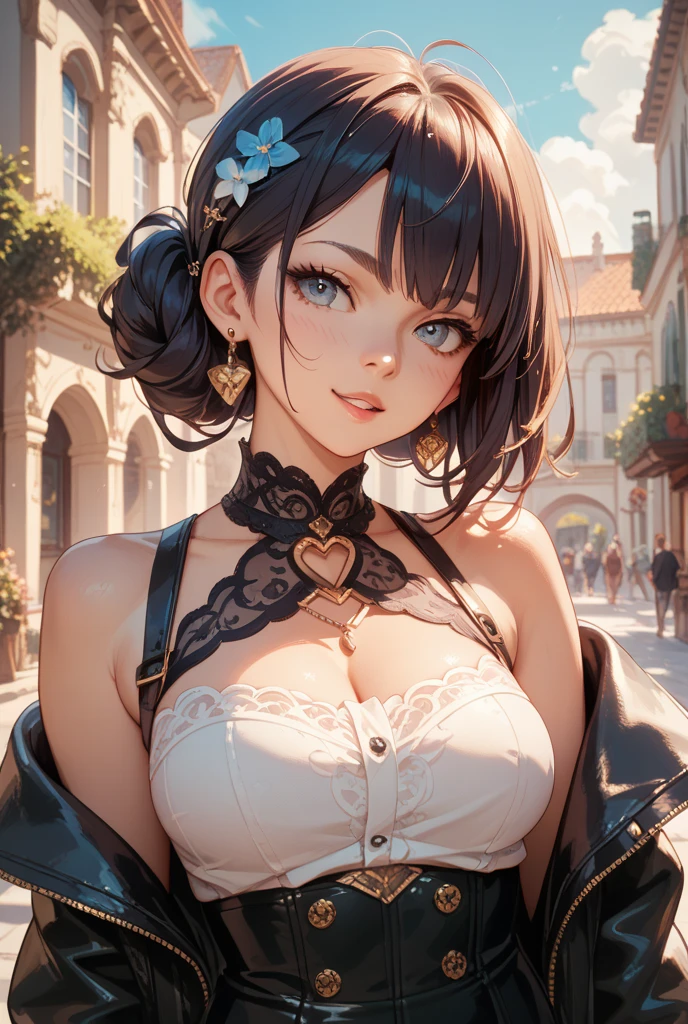 (((masterpiece, Highest quality))),(((alone:1.2))),(((One girl:1.2))),32K Wallpapers, Very detailed,(((((portfolio))))),(((((close))))),(((((breast enhancement))))),((((More Angles)))),(((highlight))),((((Heterochromia iridis)))),(((completion. Detailed face))),((((Very talented)))),(((((The most complex machine))))),(((Genius Mechanic))),((Overall colorful)),(((((Huge breasts, bandage