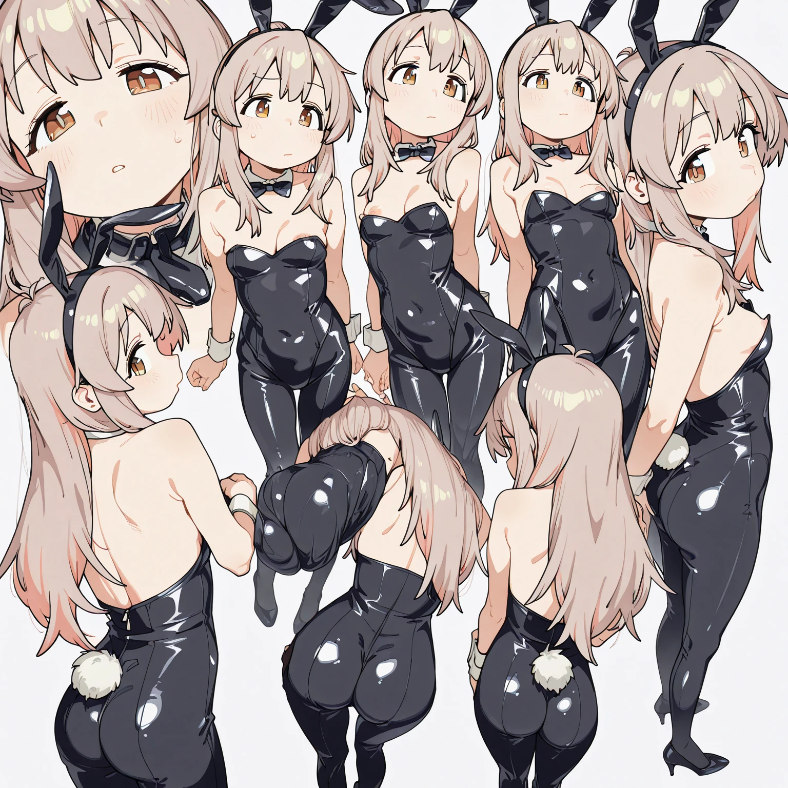 five little skinny naked girls, long hair, different color hair, two with twintail hair, one with ponytail hair, two with loose hair, all little girls with small breasts, detailed ass, anus, all little girls with demon horns, all little girls with dazzling eyes, all girls with tribal tattoos, all girls wearing school socks and boots, in the desert sands, ultra HD, 8K
