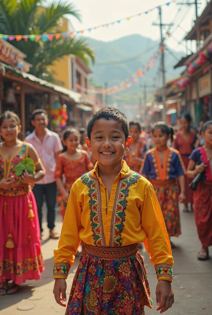 There is a 14-year-old boy in Sri Lanka whose name is "Sitijaya" written on his shirt. He is very beautiful. He dances in a dance competition and wins first place.