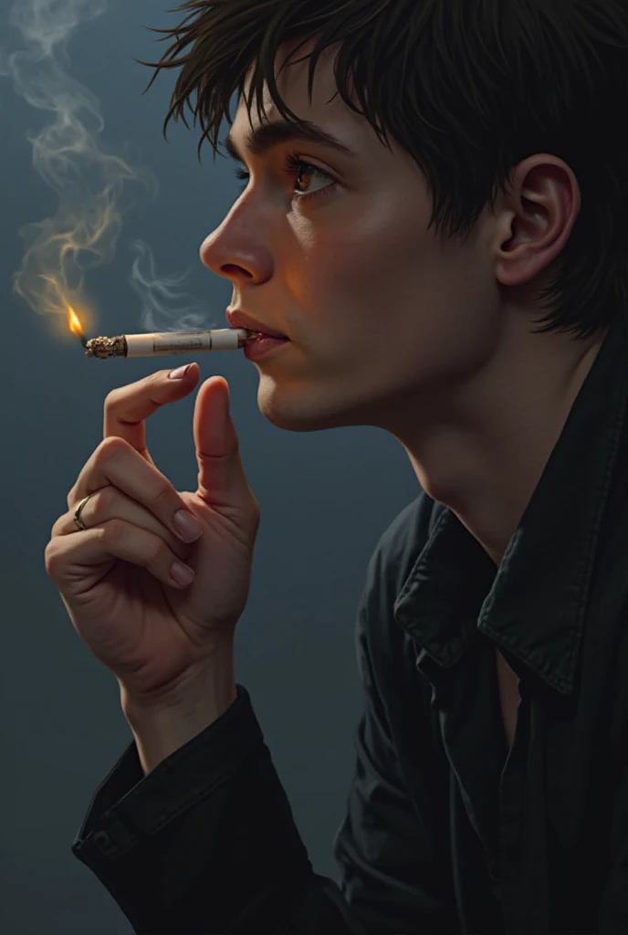 Boy with smoking and attitude face realistic face hd High quality with natural background