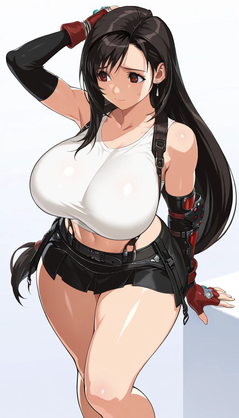 Anime girl posing with big boo and , oppai, seductive anime girls, Oppein Proportions, Big breasts!, Big breasts!!, the breasts are large, [ 4 K digital art ]!!, small curvaceous loli, With large breasts,