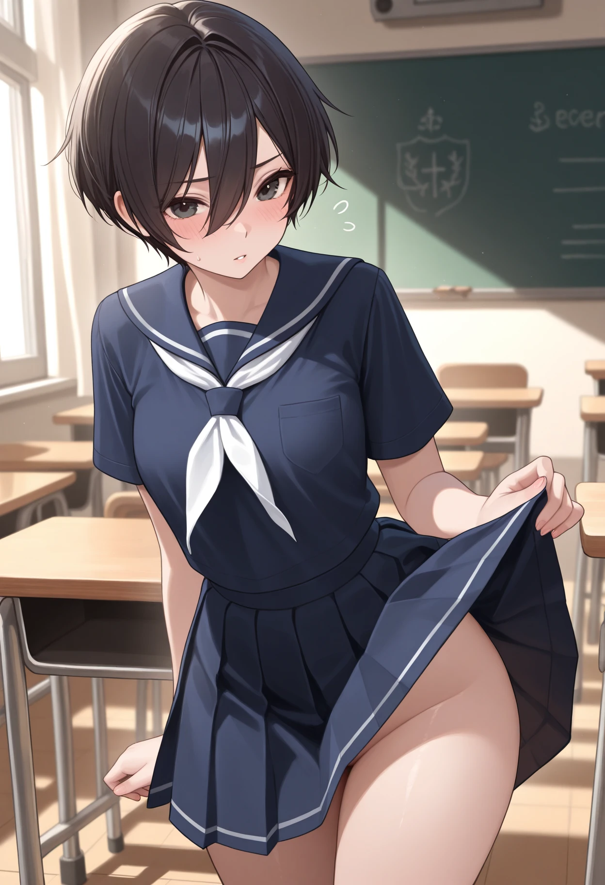 pieces fly、masterpiece、highest quality、Super detailed、High resolution、High resolution、8K portrait、Unity 8k壁紙のHigh resolutionCG、unity 8k wallpaper、cute type little:1.5、:1.5、Highly detailed CG unity 8k wallpaper、realistic、real person、cute type little、 portrait photography、shiny skin、High resolution、(16 years old:1.2)、(1 girl)、beautiful clear eyes、very detailed explanation、delicate face、nice lips、slender body、Big breasts and a narrow waist、thin legs、(classroom:1.6)、1 girl, cute type, perfect face, seriously, (blush:1.5),(light brown bob hair:1.5),((there are many people nearby:1.4)),(small breasts:1.5),(school uniform:1.2))(clothing lift:1.5))), (((I have nipples))), Detailed description vagina,膣を表示spread legs:1.2),spread (Orgasm in the vagina:1.5))