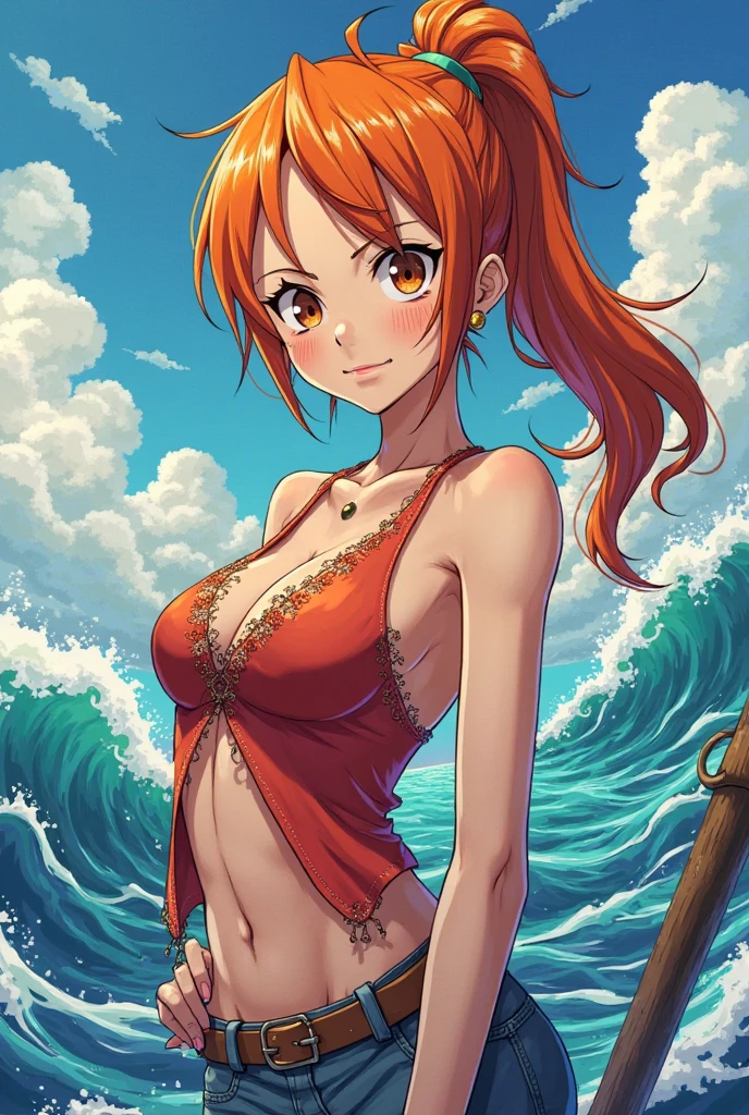 nami cum dripping out of her spreaded oussy