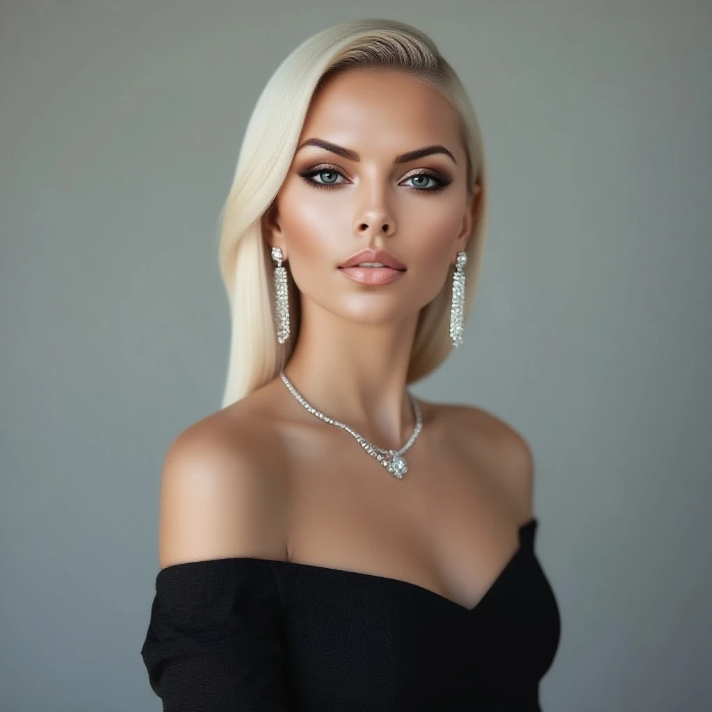 Inna Korobkina, the beautiful model, she is 28 years old today. She is a Peixes sign, standing at 1.65m tall, and weighing 50kg. Her skin color is white, and she has green eyes, blond hair, long hair length, small bust, small waist, and large hips. She is wearing a Flowing white dress adorned with intricate silver embroidery, complemented by delicate silver jewelry look, in a Studio with black screen for an elegant and sophisticated style setting, striking a Close-up of the hands, holding an accessory related to the look pose. , red lips, chromatic aberration abuse, UHD, retina, masterpiece, accurate, anatomically correct, textured skin, super detail, high details, high quality, award-winning, best quality, high-res, 1080P, HD, 4K, 8K, 16K --q 5