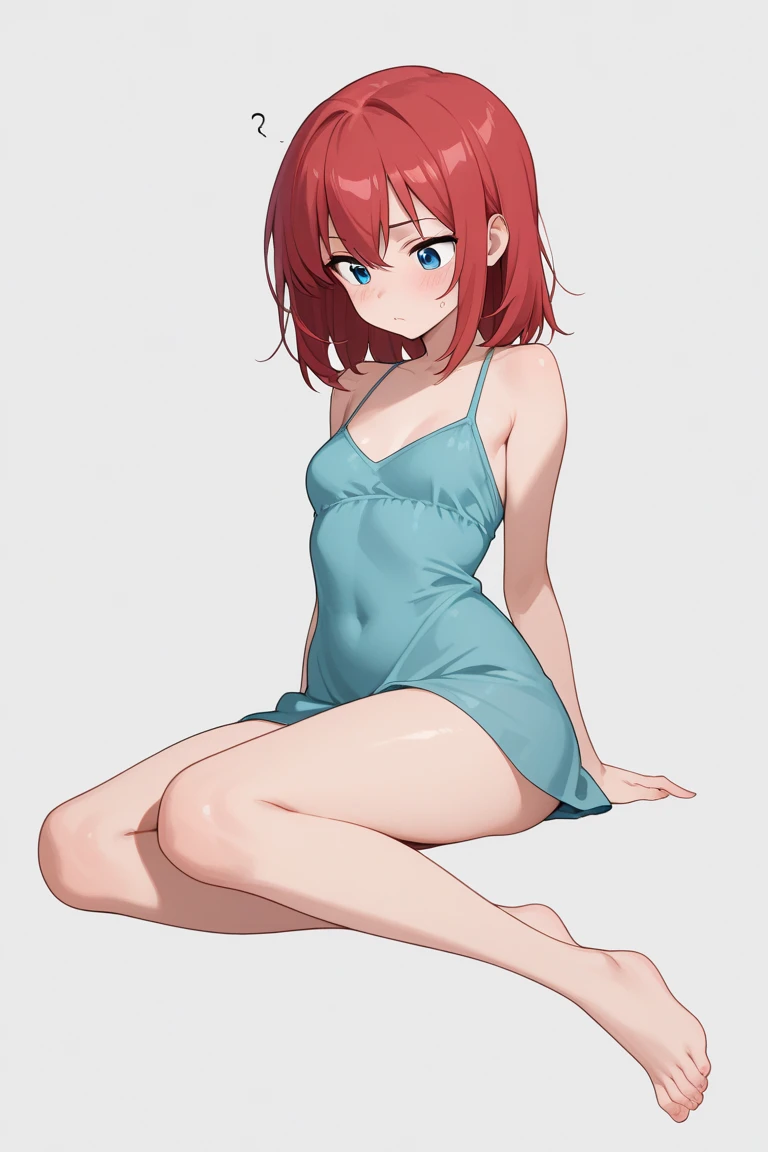 Red hair, green eyes, short hair, naked, white background, smoll stature, chibi, flat cheast, flat tits, show pussy, naked, unclothed. medium thighs, small breasts, pink areola, 1 girl, one girl, small stomach, curvy waist, round butt, small belly, clear skin, 1 girl, cute girl, smoll tits, curvy waist, good butt, one girl, 1 girl, naked, 1 girl