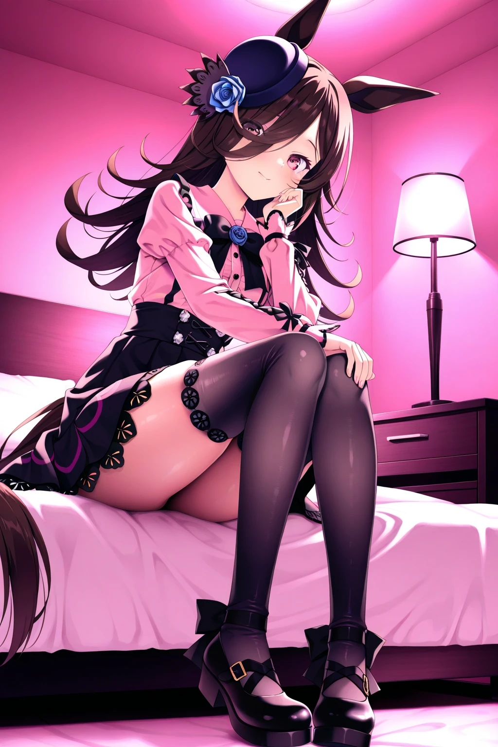 (masterpiece, top quality, best quality, official art, beautiful and aesthetic:1.2), extreme detailed, colorful, highest detailed ((ultra-detailed)), (high quality photo, 16k photo quality:1.4), ((an extremely delicate and beautiful)),(ultimate shiny skin, detailed skin, ultimate detailed face), beautiful detailed eyes,Beautiful Anime Girl,(Solo Girl),(Super huge boobs:1.4),(super huge breasts:1.4),(Sensual,Glamorous:1.4),(pink,very Long Hair,wave),(Big light purple eyes),Collared shirt,short sleeve shirt,Pleated skirt,lying on the bed,on back,school tight,pink pillow , pleated skirt, zettai ryouiki,high resolution,heart shaped pupils, plaid skirt, black stocking,claw pose,lie on bed,liying , full body , toe,full body seen,full-face blush,sexual climax,With tears in her eyes and her mouth open,open mouth,
Waiting to start