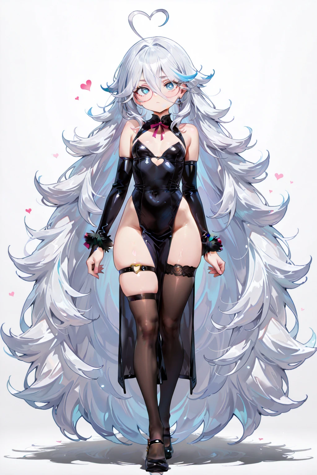masterpiece,best quality, 1girl, :o, blush, hand up, knees together feet apart, knees up, looking at viewer, lying, on back, parted lips, solo,1girl, animal ears, bear ears, bear girl, blue eyes, breasts, fang, hair between eyes, hair ribbon, long hair, sidelocks, silver hair, star hair ornament, strawberry hair ornament, tail, twintails, very long hair, bell, cherry blossoms, full body, petals, sheath, sheathed, <lora:LowPinkStyle2:0.7>