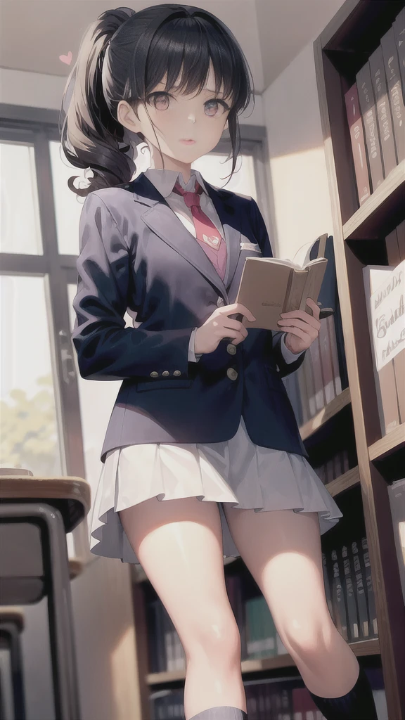 the cute librarian really does have great legs.