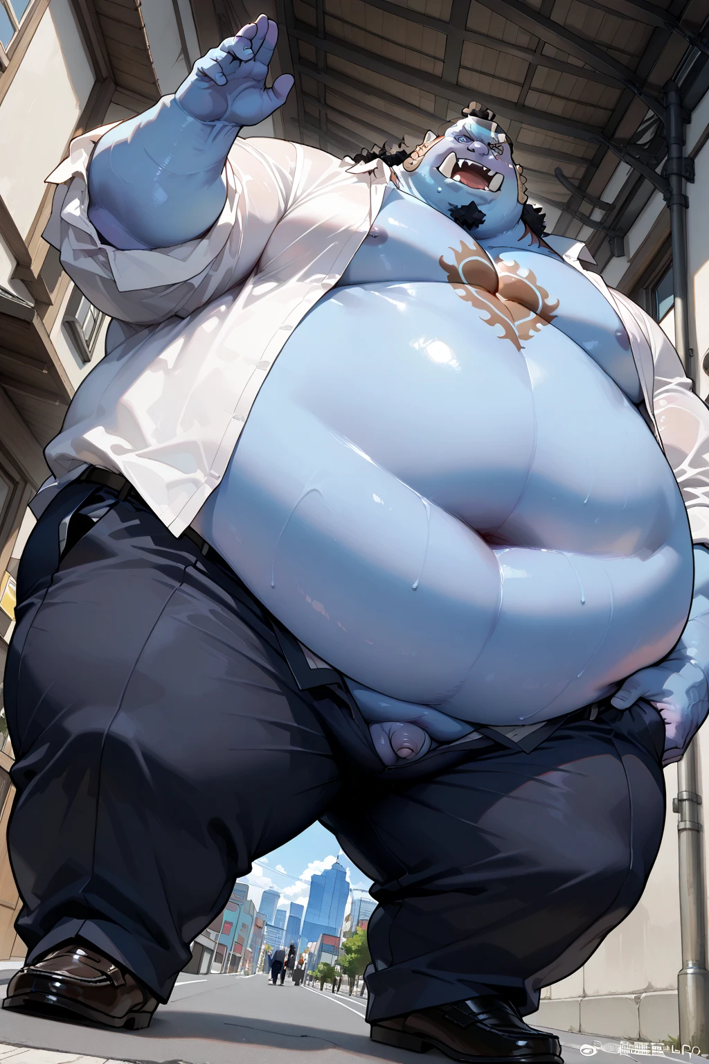 detailed eyes, detailed, sexually suggestive, (((furry))),(((male))),(mature),((old man)),(adult), (((solo))),sexually, sexy pose, (((suicune))), ((older, old man, mature, grandpa)), sweat drops, hot, in heat, NSFW, (male anthro:1.3), (snout:1.1), vibrant, (slightly chubby:1.1), (muscular:0.7), handsome face, sweat, Men's Long Sleeve Shirt, pants, office clothes, sweat clothes, ((open clothes, nipples, unbutton pants, underwear)), ((veiny foreskin penis, dripping precum, heavy saggy balls)), exhausted, detailed background, shy, 1boy, looking at viewer, beard, solo focus, office background, close-up view, worm's eyes view, first person view, armchair, by bebebebebe, by syuro