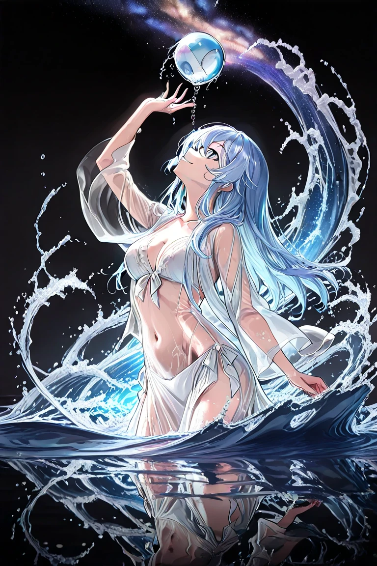 Water Spirit Water place Completely naked Translucent body