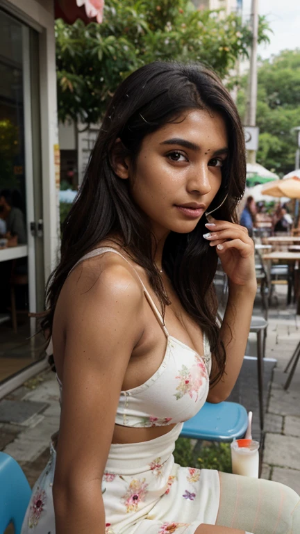 Brazilian woman, 23 years old, make a photo for your Instagram profile 