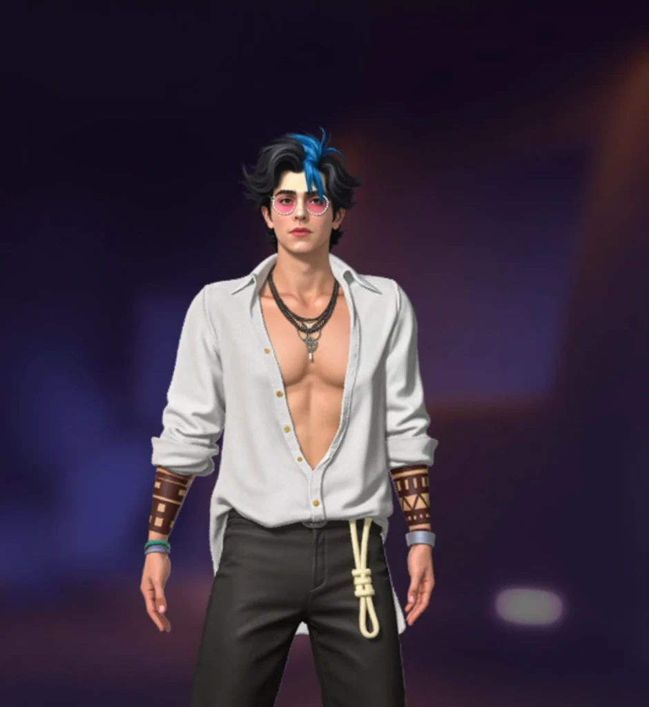 Realista, (obra-prima, qualidade superior, melhor qualidade, arte oficial), muito detalhado, colorido, mais detalhado, deuses, cabelo curto, cabelo branco, homem bonito, mar, colar, praia, peitorais, abdominais, beach pants