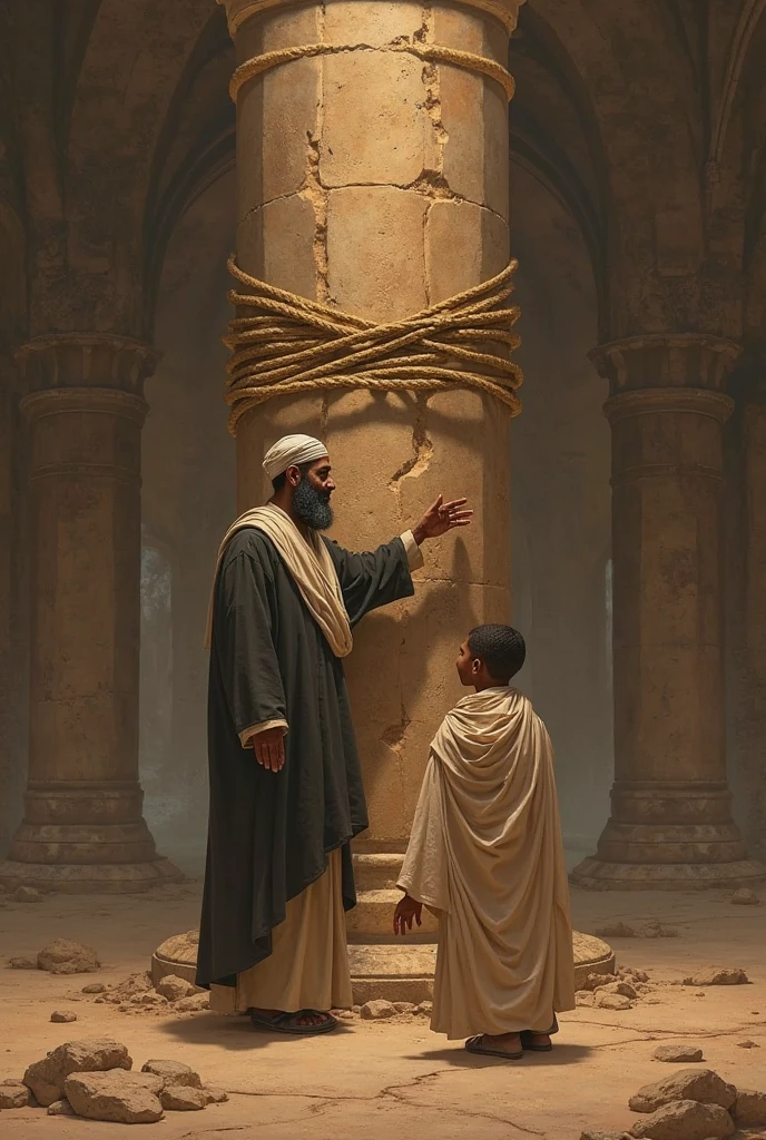 Arab, boy squatting, oil on body, religious ritual, anus, room, man standing, with sword dripping oil