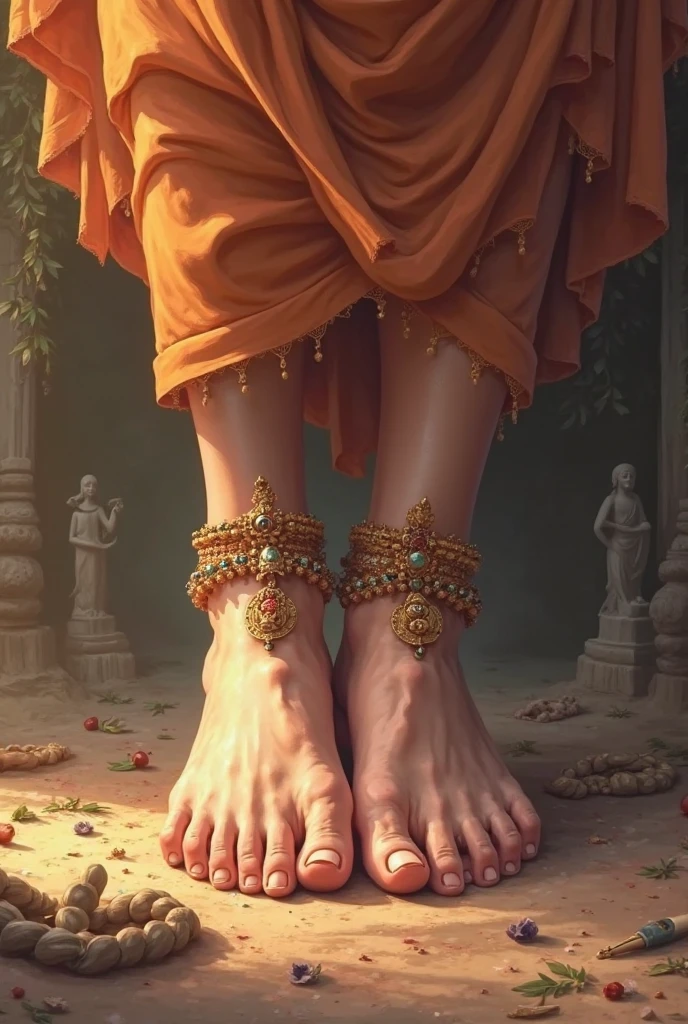 Hindu Gods foot on quran