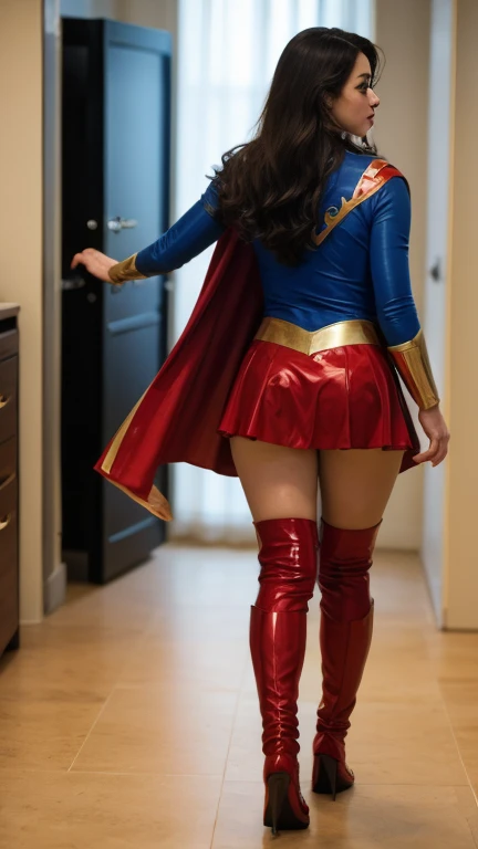 yo,top model body, sexy, hight heels, very very hot body, perfect body, perfect face, nlue open gorgeous long dress, red hair, crystal blue eyes , eyelashes, hot sexy girl in lovely blue dress, prome bone sex position when she is gaming , batgirl bodysuit, gloves, boots, highheels, belt, 