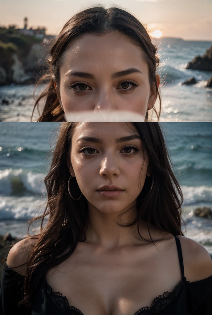 A portrait of a woman standing on a cliff overlooking a dark ocean, storm clouds, black hair, large breasts, muscular, longing expression, Mj, cinematic, (masterpiece:1.34), (absurdres:1.52), modelshoot style, (8k uhd:1.42), (4k, intricate:1.34), (incredibly pornographic:0.8), (intricately erotic:0.5), (absurdley arousing:1.43), (massively alluring:1.45), (realistic:1.28), (photo realistic:1.37), (high quality shadow:1.32), (ultra high quality:1.32), (best quality:1.32), (highly detailed textures:1.29),
<lora:popular:0.1>