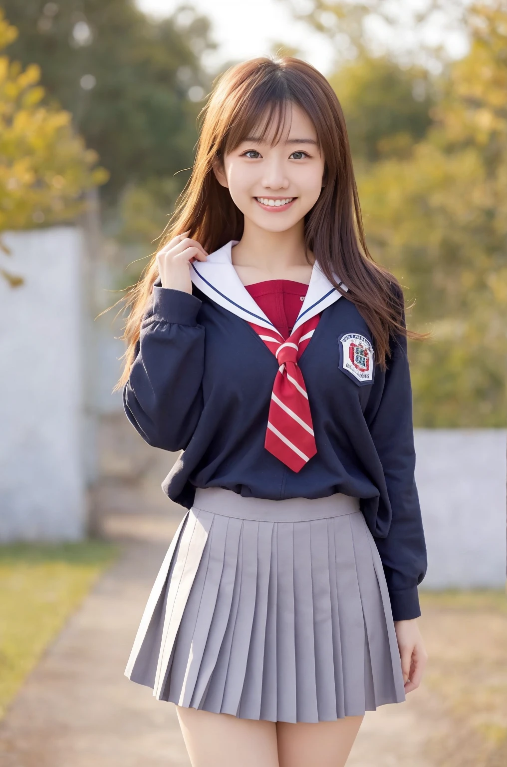 ((highest quality、8k、masterpiece:1.3)),((((fullbody shot)))),Ultra-high resolution,big eyes,Japanese,bangs,(a girl),(1 girl),((20 years old)),((facing at viewer)),(long hair),(((black sailor uniform))),grin,((sitting on chair)),(((pussy))),((skirt lift))
