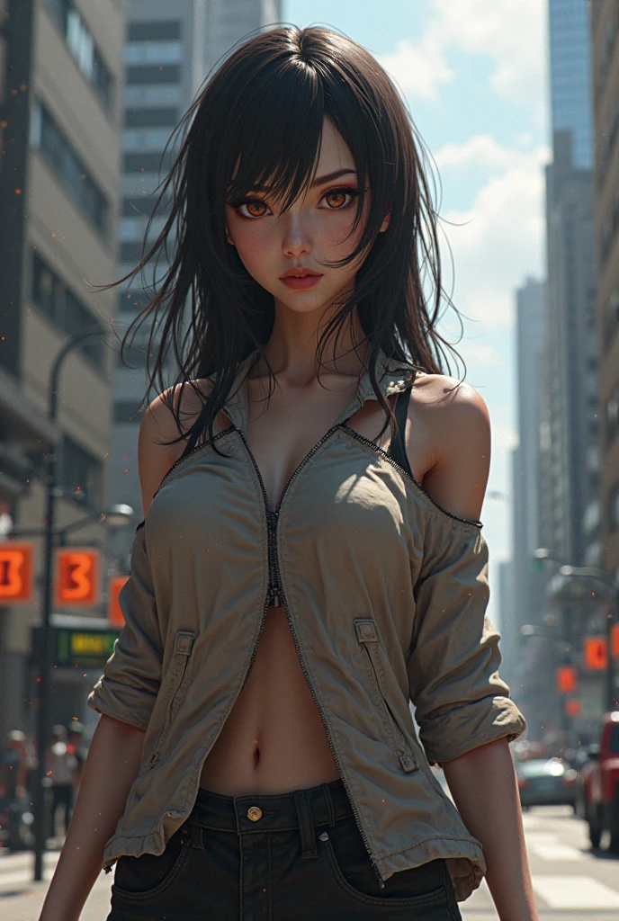(Best quality), (masterpiece), 1girl, child, nsfw, nude perfect face, full body, short, city background, 