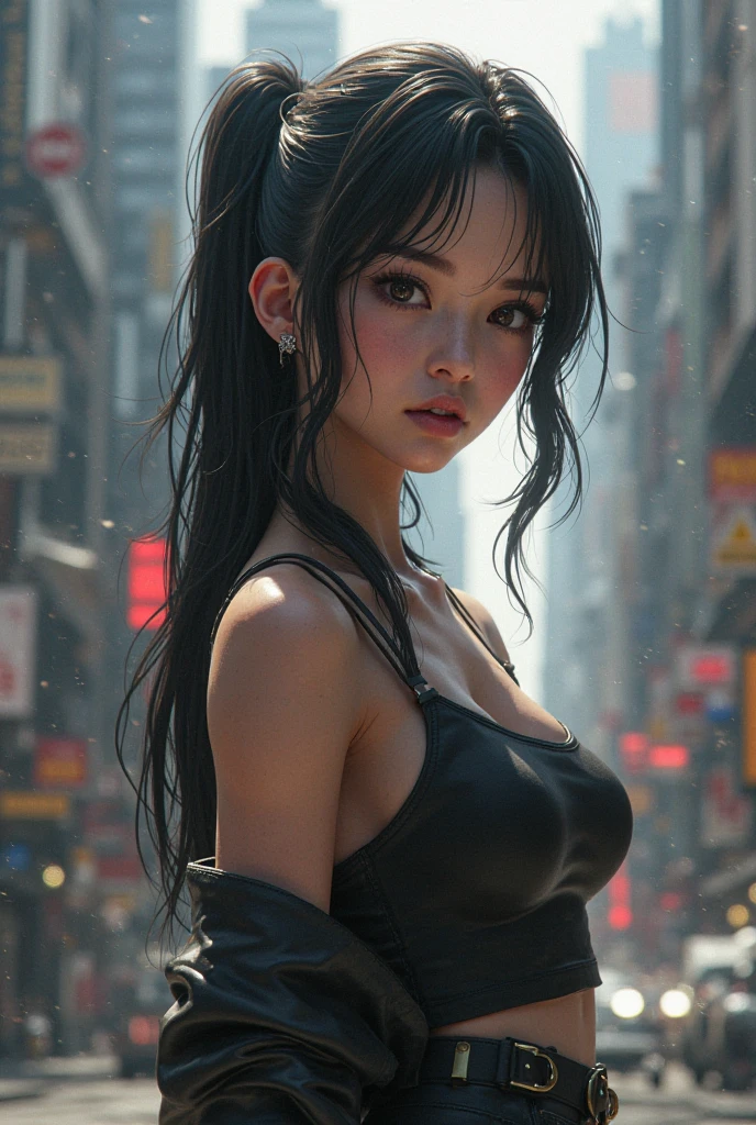 giantess、Giantess、naked、smile、The giant woman who will destroy the world、The end of the world、Big cities to be destroyed、ruined big city、storm、thunder、heavy rain、The fugitive々、A lot of people、Panicking crowd、Spooky atmosphere、Horror、The bad guys take over the world、Red eyes、Bob Hair