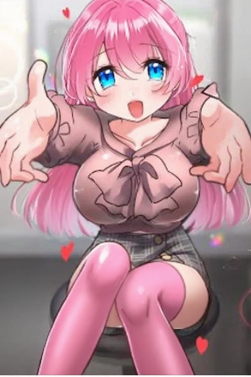(masterpiece、Highest quality、Very detailed)、((1 Girl))、((Pink Hair))、((Twin tails))、((Bright Blue Eyes))、Wicked Smile、((Grin))、vapor、Earrings、((Very large breasts))、((Open clothes White shirt))、((white Lace Bra))、((Black pleated skirt))、Black socks、((One boy))、((penis:1.2))、((Standing Footjob POV)) 、Bedroom Background、((Browsing Caution)),NSFW,(sex)pussy,(vaginal glans)