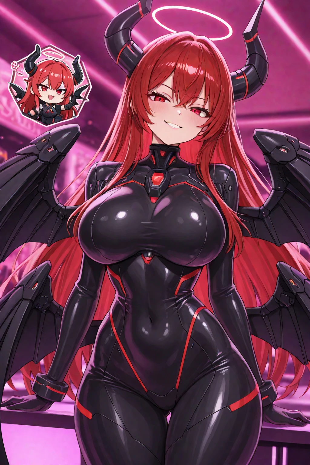 Moth women with dark grey and black and a little bit of red theme colors,big wings, big breasts, thick thighs, night sky, moth dust, nsfw, queen of the abyss